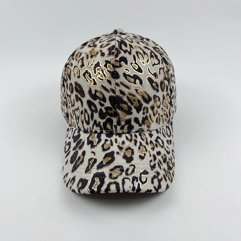 Wholesale Cotton Foil Stamping Leopard Curved Brim Baseball Cap