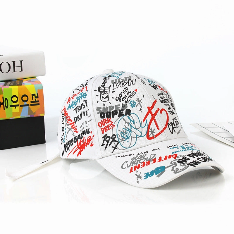 Wholesale Cotton Graffiti Print Baseball Cap