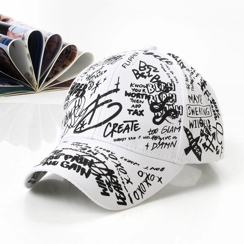 Wholesale Cotton Graffiti Print Baseball Cap