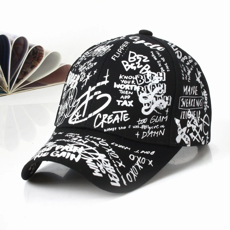 Wholesale Cotton Graffiti Print Baseball Cap