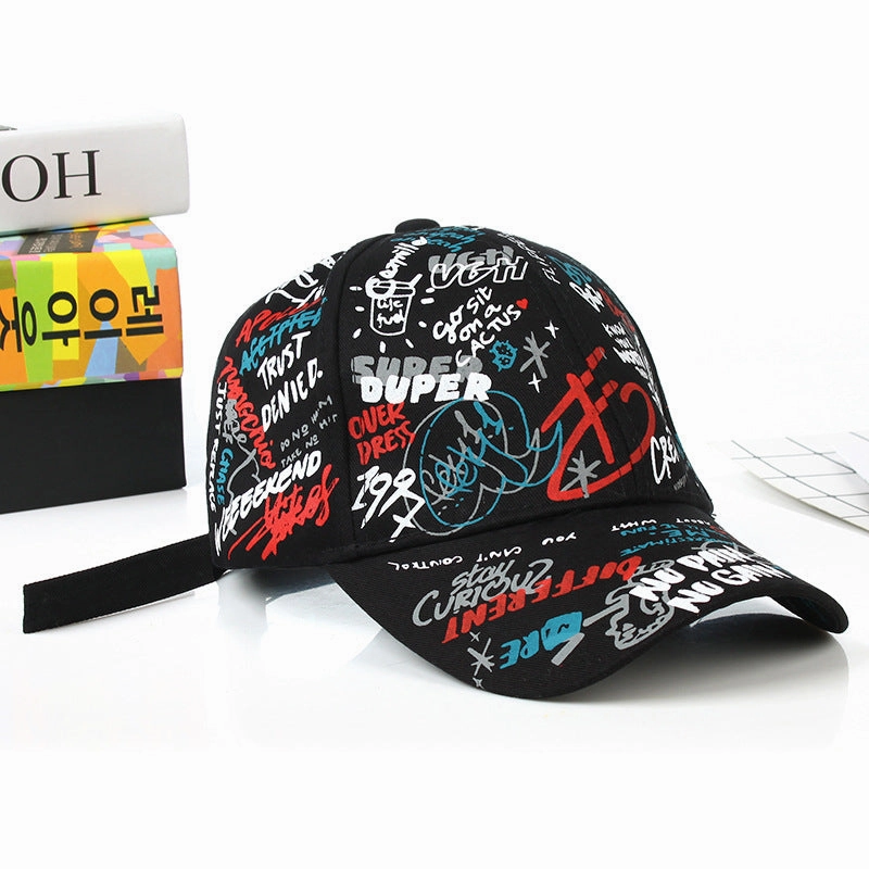 Wholesale Cotton Graffiti Print Baseball Cap