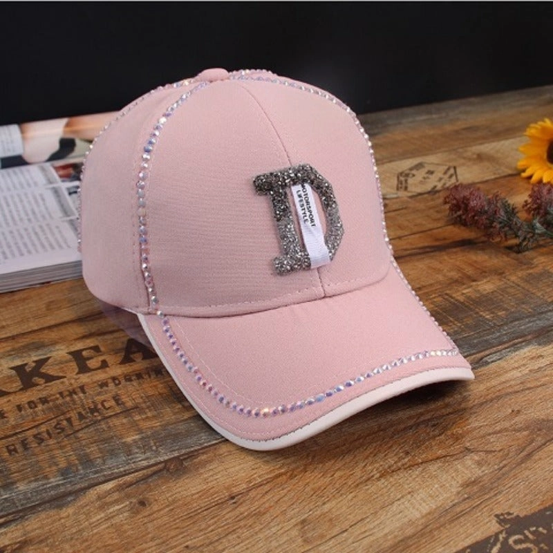 Wholesale Cotton Handmade Diamond Studded Baseball Caps