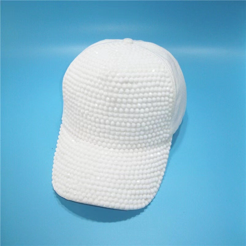 Wholesale Cotton Handmade Diamond Studded Baseball Caps