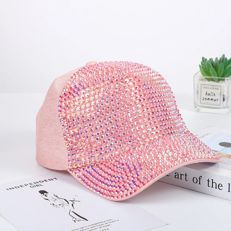 Wholesale Cotton Handmade Diamond Studded Baseball Caps