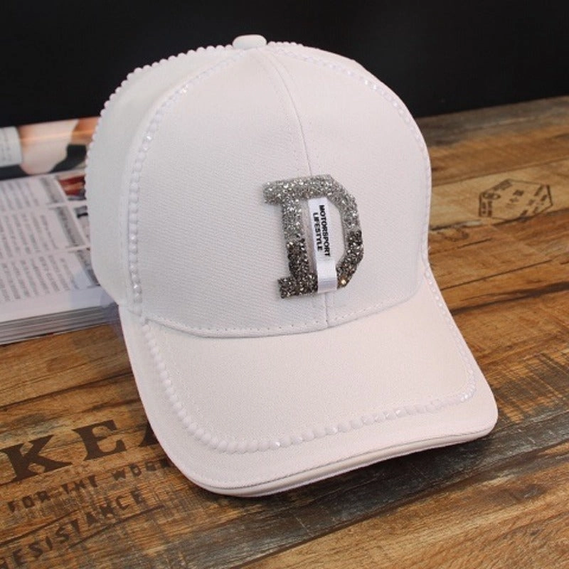 Wholesale Cotton Handmade Diamond Studded Baseball Caps