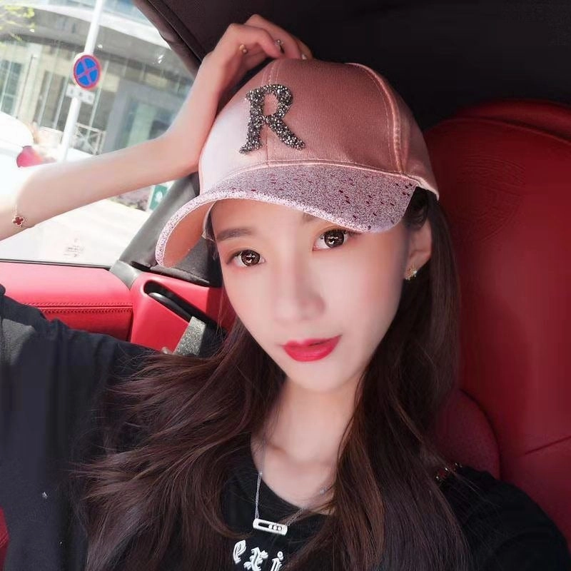 Wholesale Cotton Handmade Diamond Studded Baseball Caps