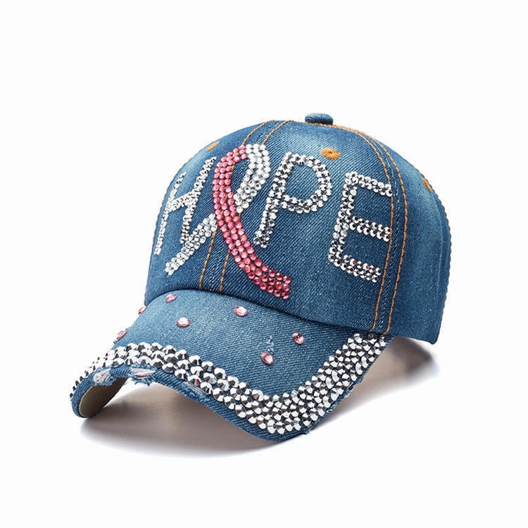 Wholesale Cotton Handmade Rhinestone Vermicelli With Baseball Cap