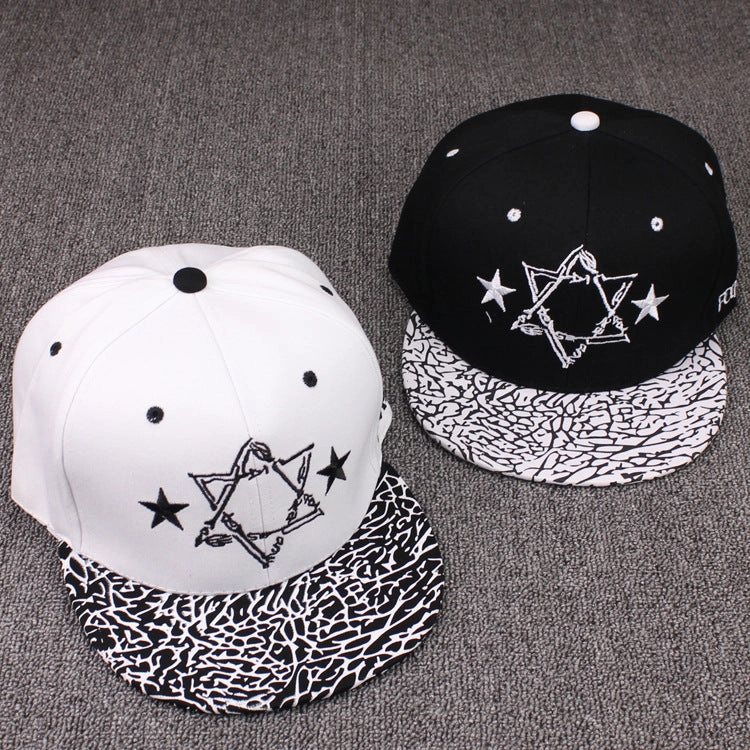 Wholesale Cotton Hexagonal Star Embroidery Baseball Cap