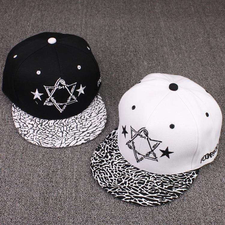Wholesale Cotton Hexagonal Star Embroidery Baseball Cap