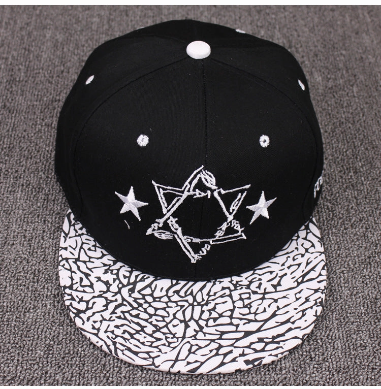 Wholesale Cotton Hexagonal Star Embroidery Baseball Cap