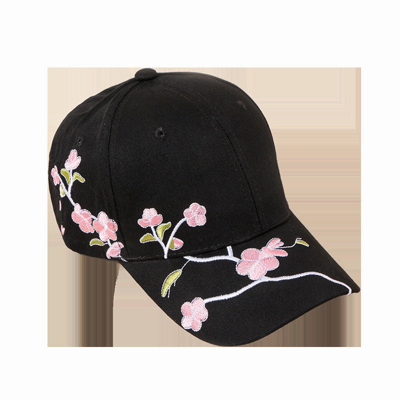 Wholesale Cotton Korean Style Embroidery Plum Blossom Baseball Cap
