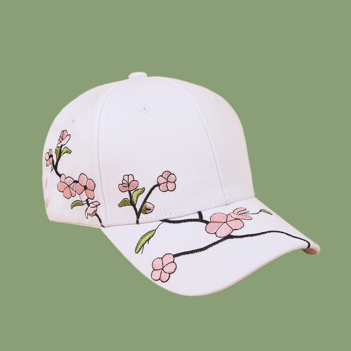 Wholesale Cotton Korean Style Embroidery Plum Blossom Baseball Cap
