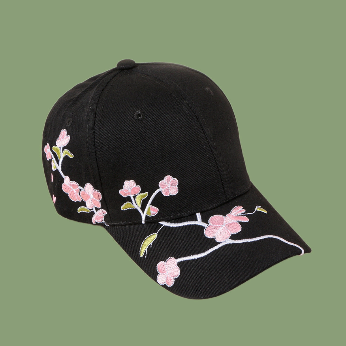 Wholesale Cotton Korean Style Embroidery Plum Blossom Baseball Cap