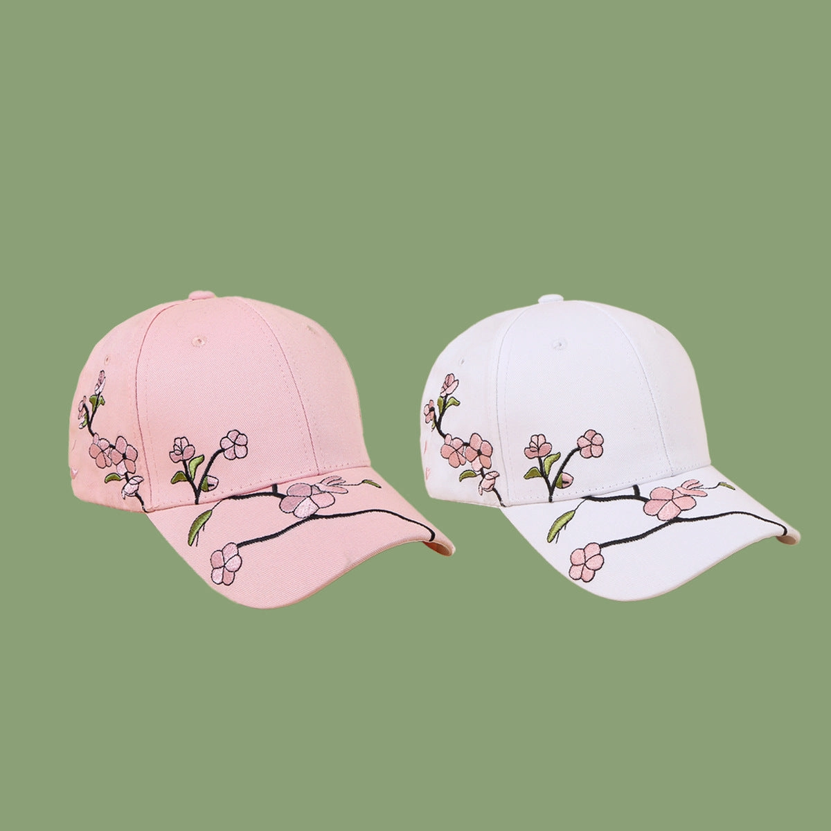 Wholesale Cotton Korean Style Embroidery Plum Blossom Baseball Cap