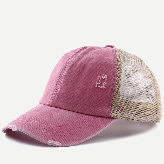Wholesale Cotton Leopard Camouflage Ponytail Baseball Cap
