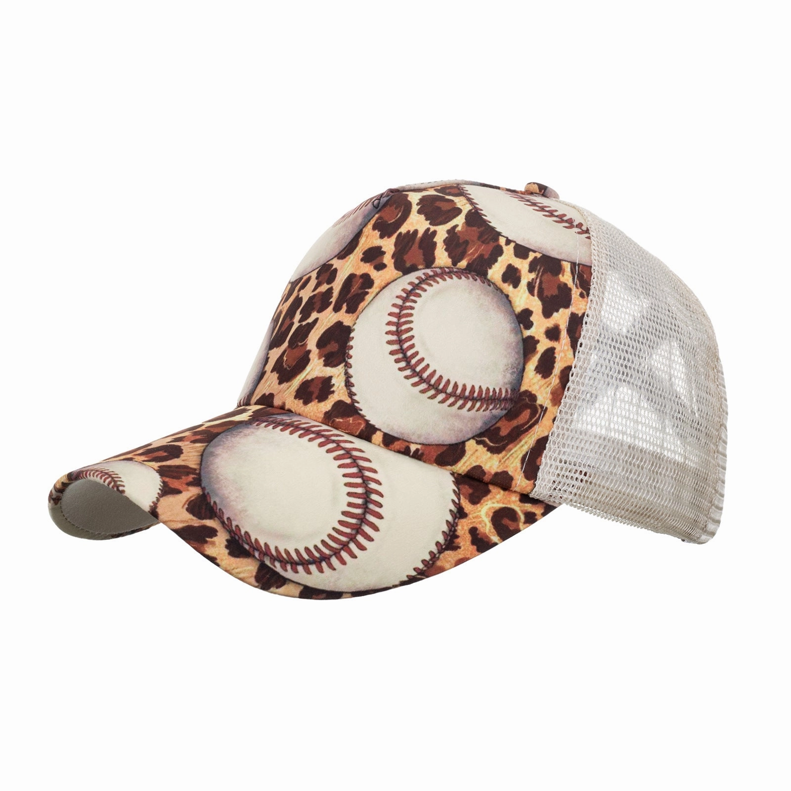 Wholesale Cotton Leopard Horizontal Bar Baseball Cap