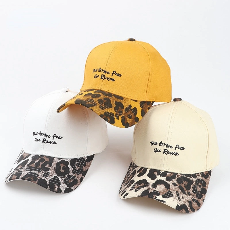 Wholesale Cotton Leopard Letter Embroidery Baseball Cap
