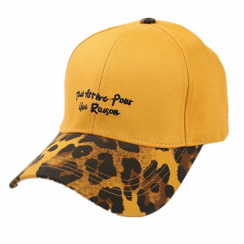 Wholesale Cotton Leopard Letter Embroidery Baseball Cap