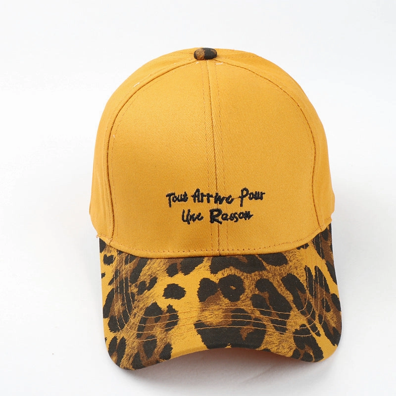 Wholesale Cotton Leopard Letter Embroidery Baseball Cap