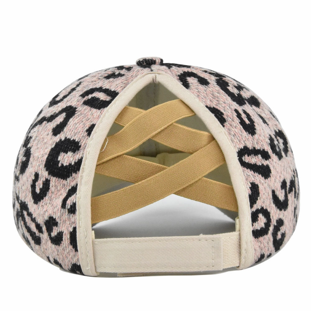 Wholesale Cotton Leopard Ponytail Hat