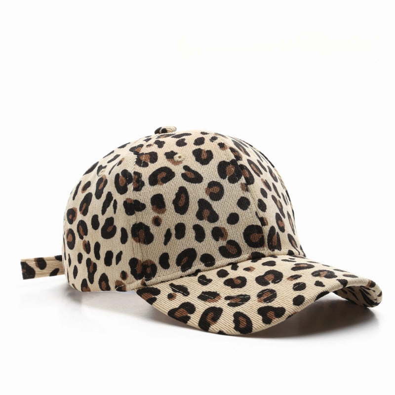 Wholesale Cotton Leopard Print Corduroy Baseball Cap
