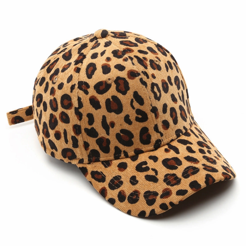 Wholesale Cotton Leopard Print Corduroy Baseball Cap