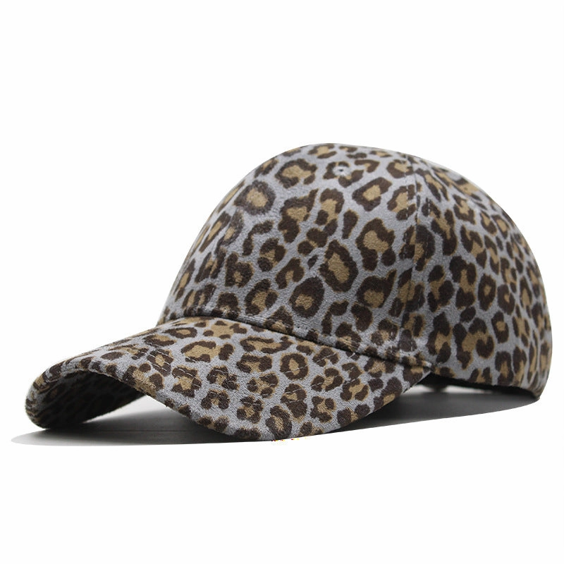 Wholesale Cotton Leopard-print Curved Brim Baseball Cap