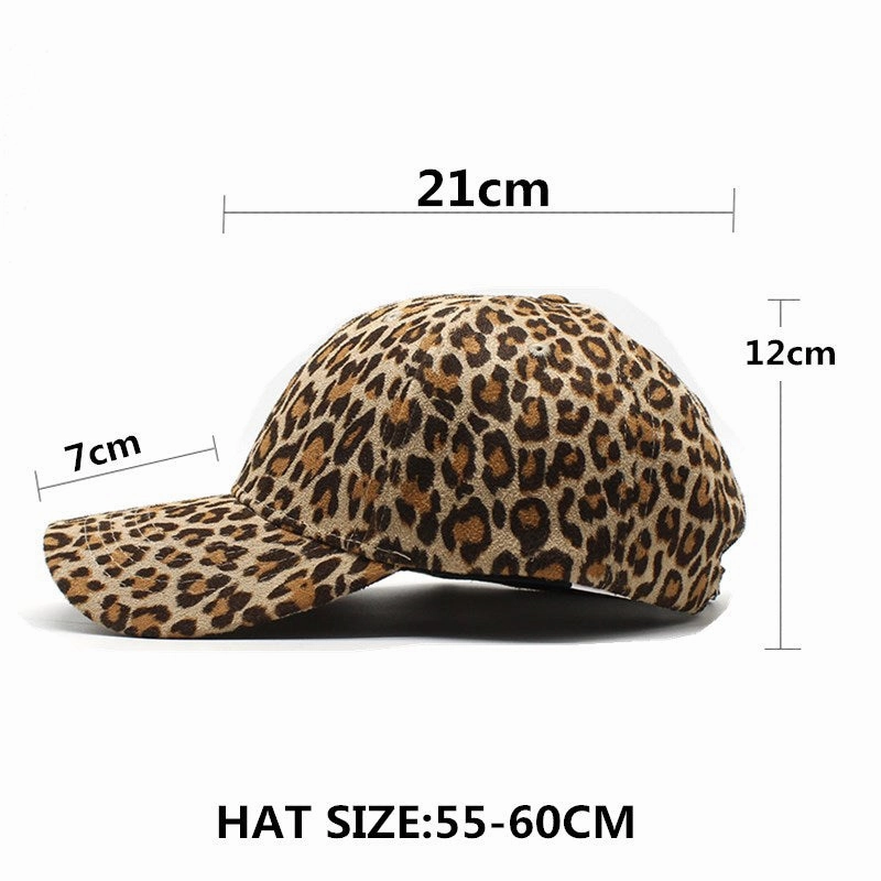 Wholesale Cotton Leopard-print Curved Brim Baseball Cap
