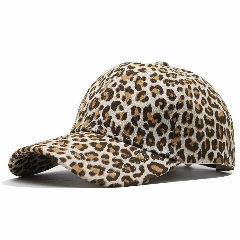 Wholesale Cotton Leopard-print Curved Brim Baseball Cap