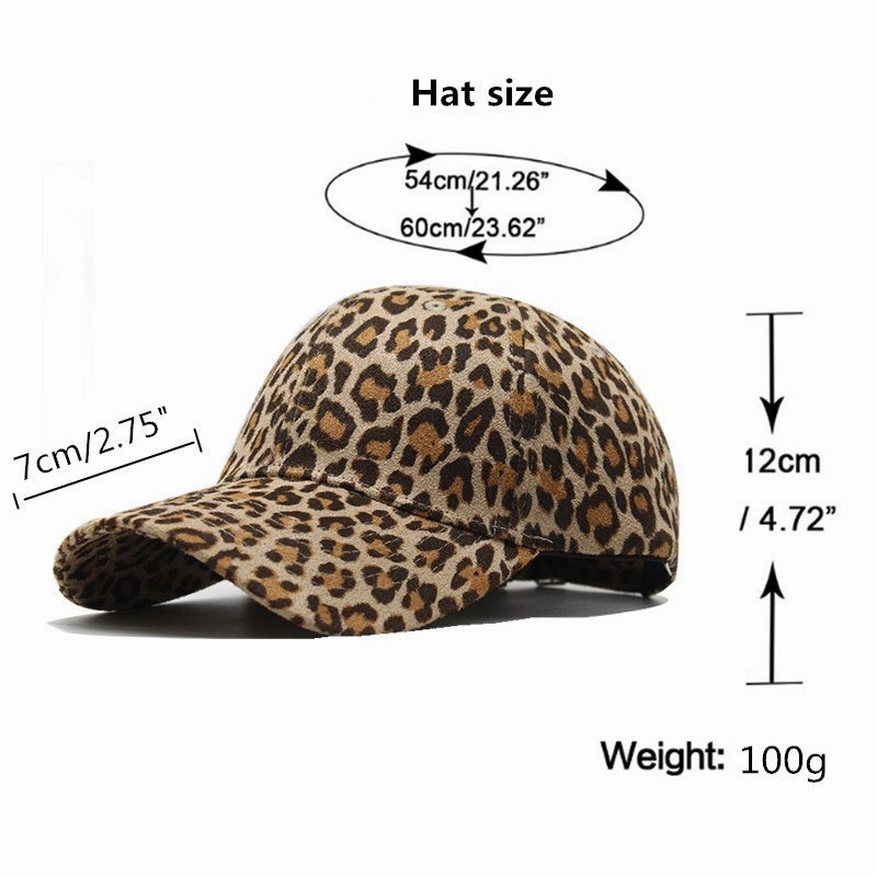 Wholesale Cotton Leopard-print Curved Brim Baseball Cap