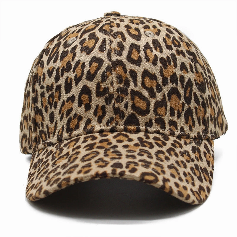 Wholesale Cotton Leopard-print Curved Brim Baseball Cap