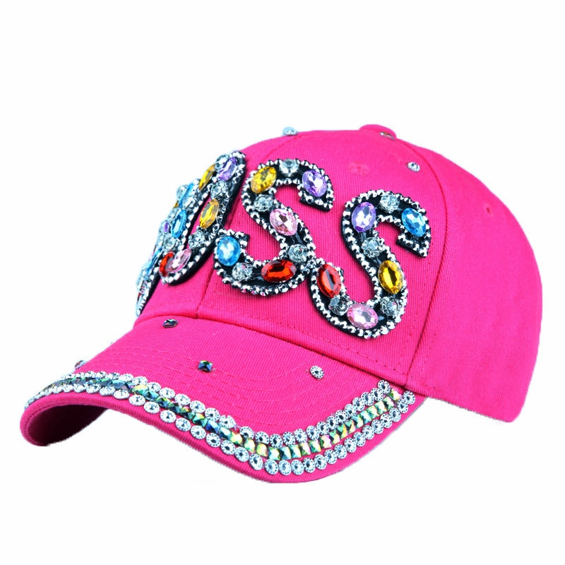 Wholesale Cotton Letter Diamond Baseball Cap