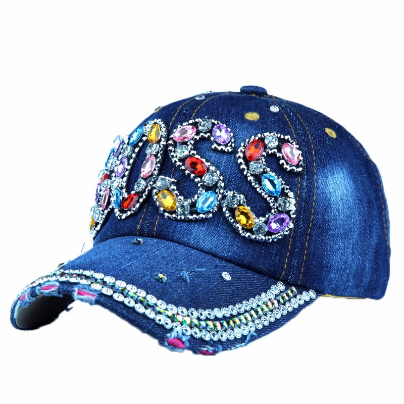 Wholesale Cotton Letter Diamond Baseball Cap