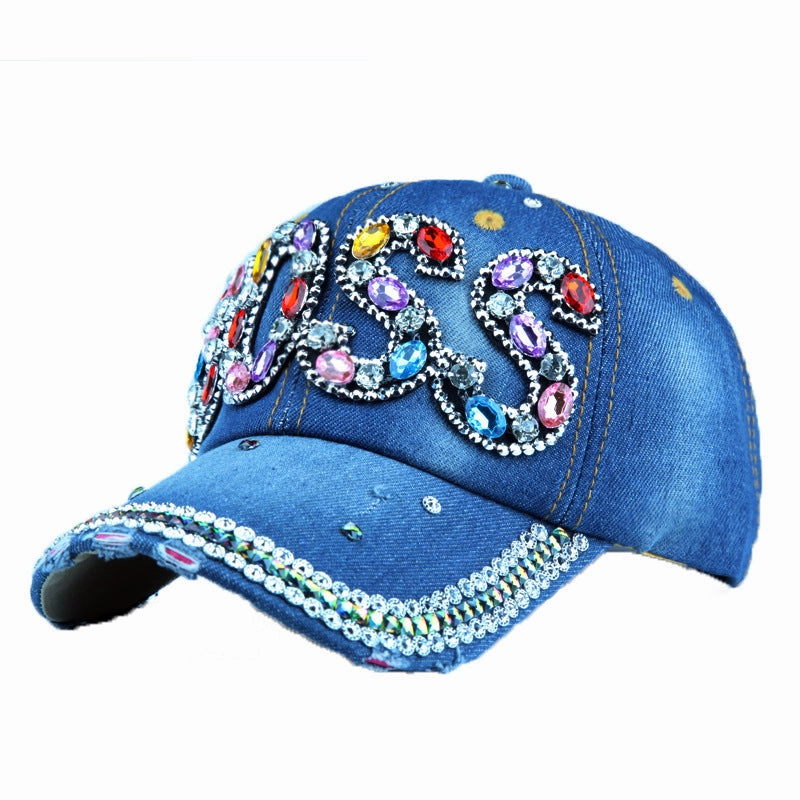 Wholesale Cotton Letter Diamond Baseball Cap