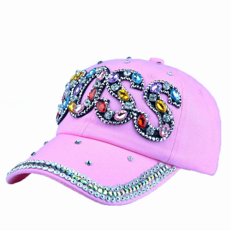 Wholesale Cotton Letter Diamond Baseball Cap