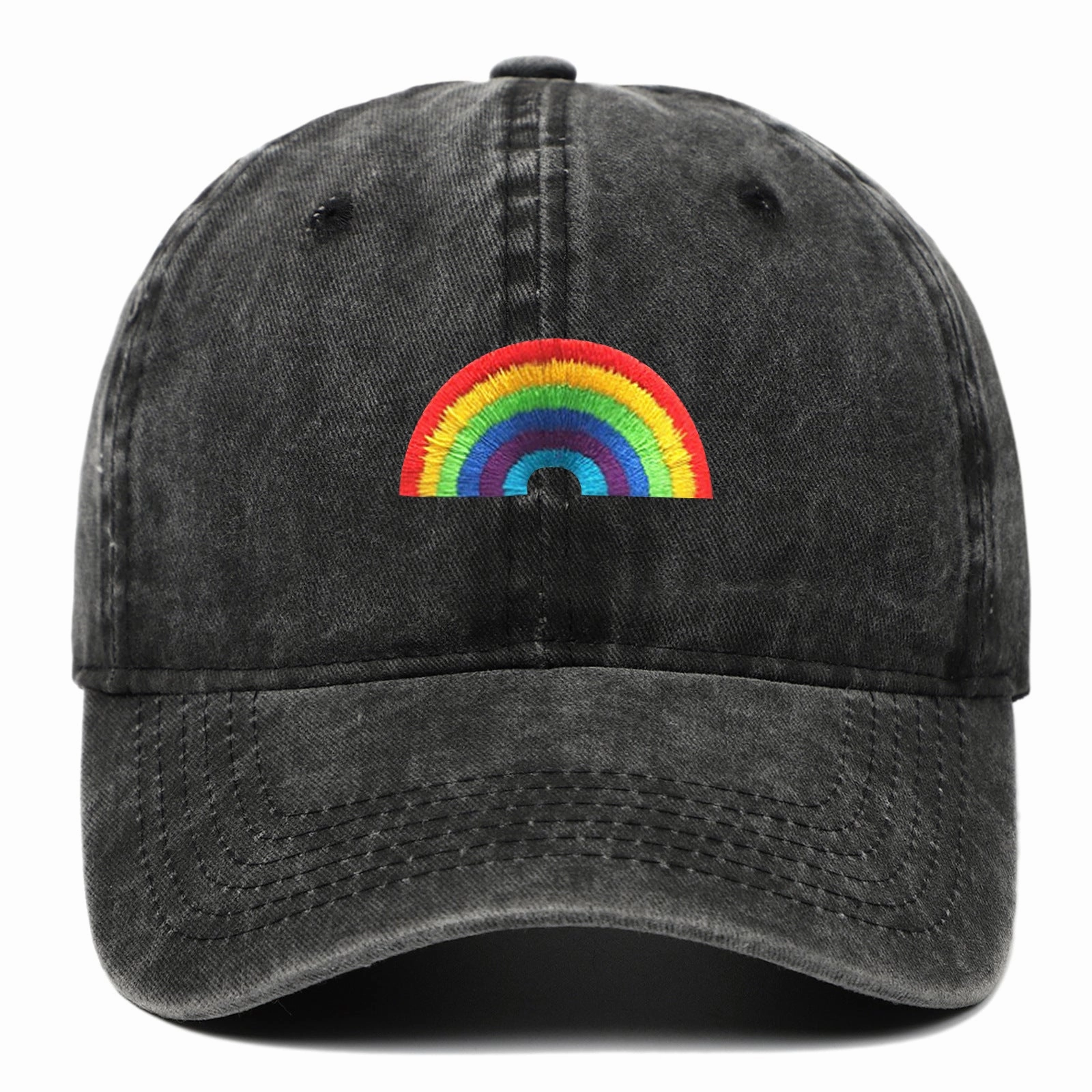 Wholesale Cotton LGBT Rainbow Embroidery Baseball Cap