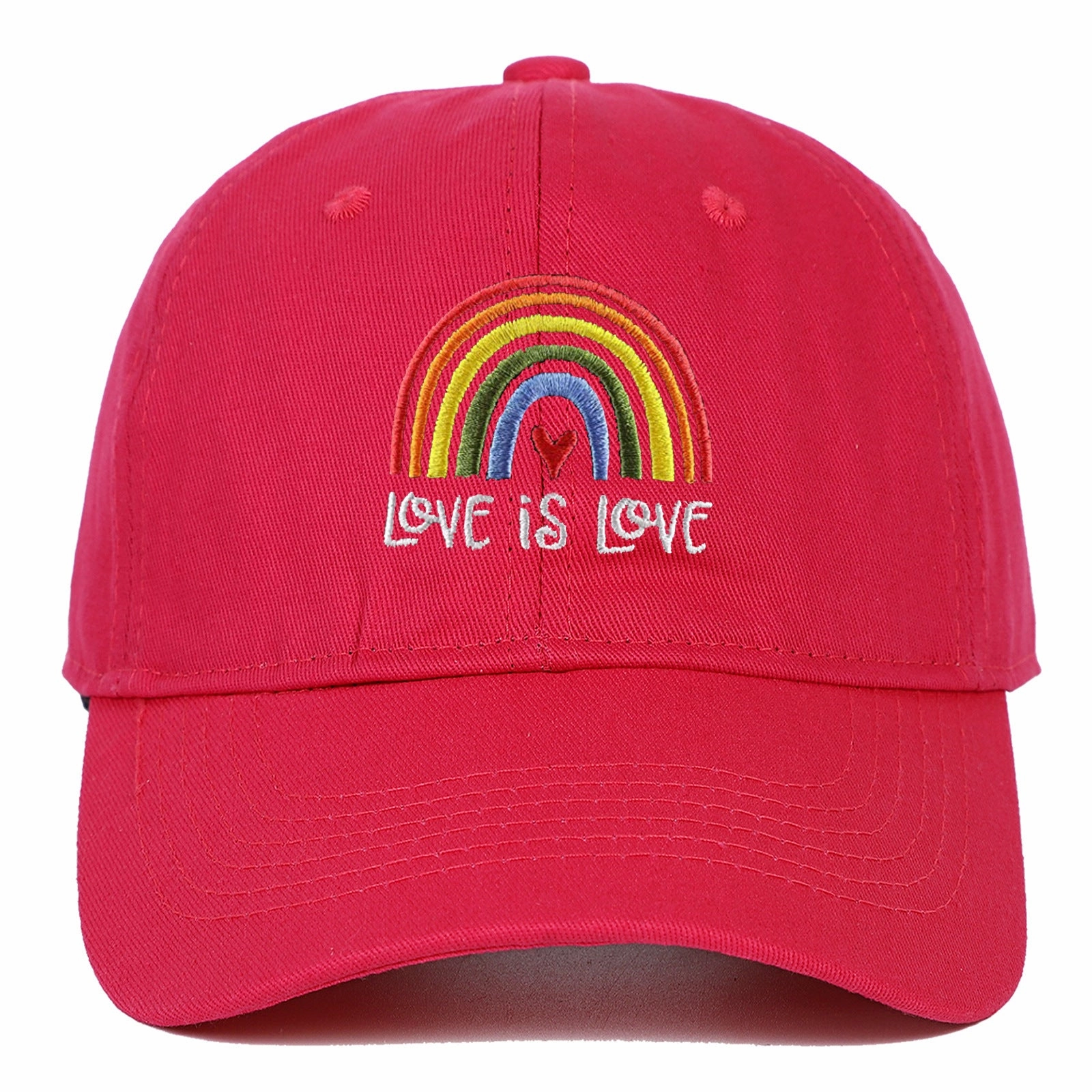 Wholesale Cotton LGBT Rainbow Love Is Love Baseball Cap