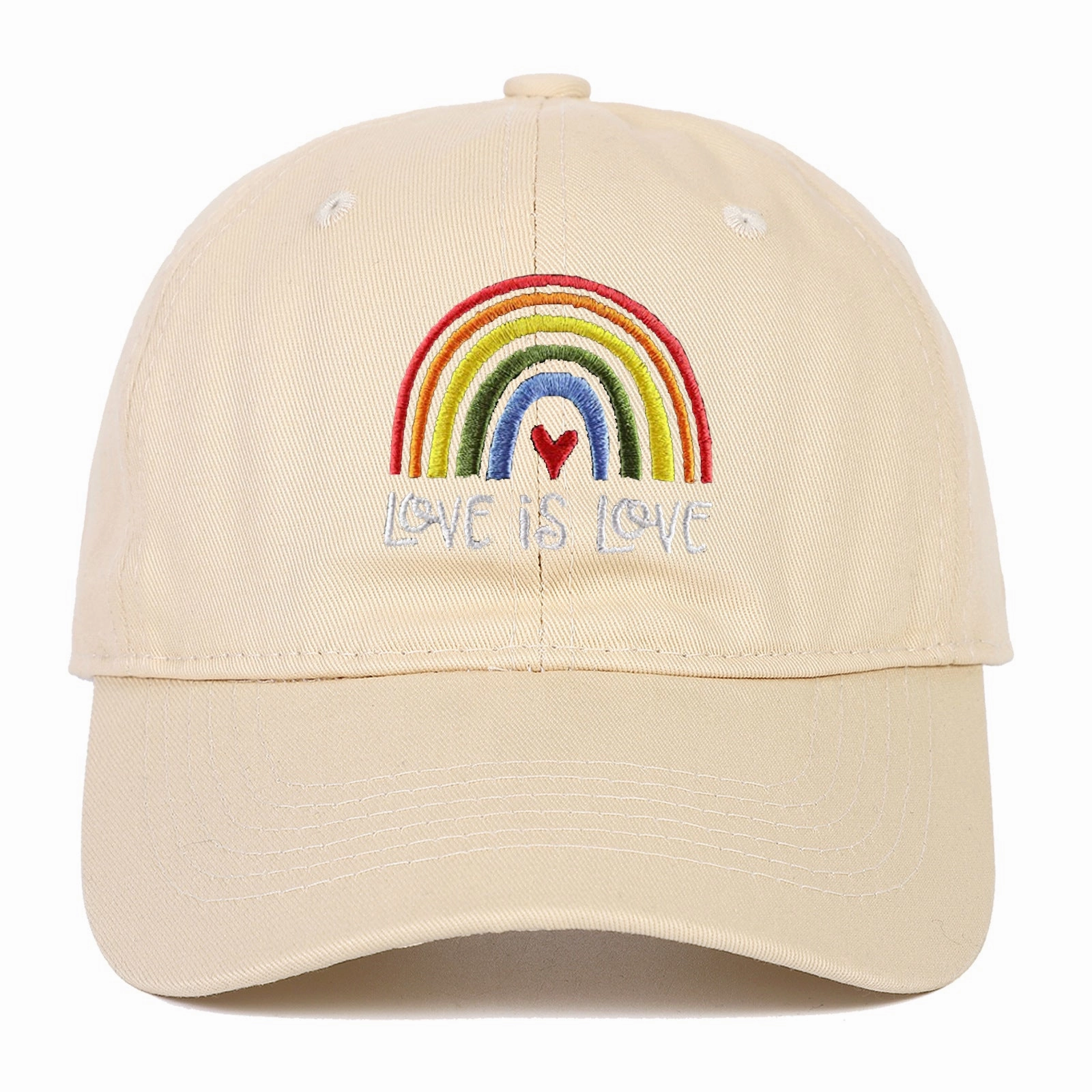 Wholesale Cotton LGBT Rainbow Love Is Love Baseball Cap