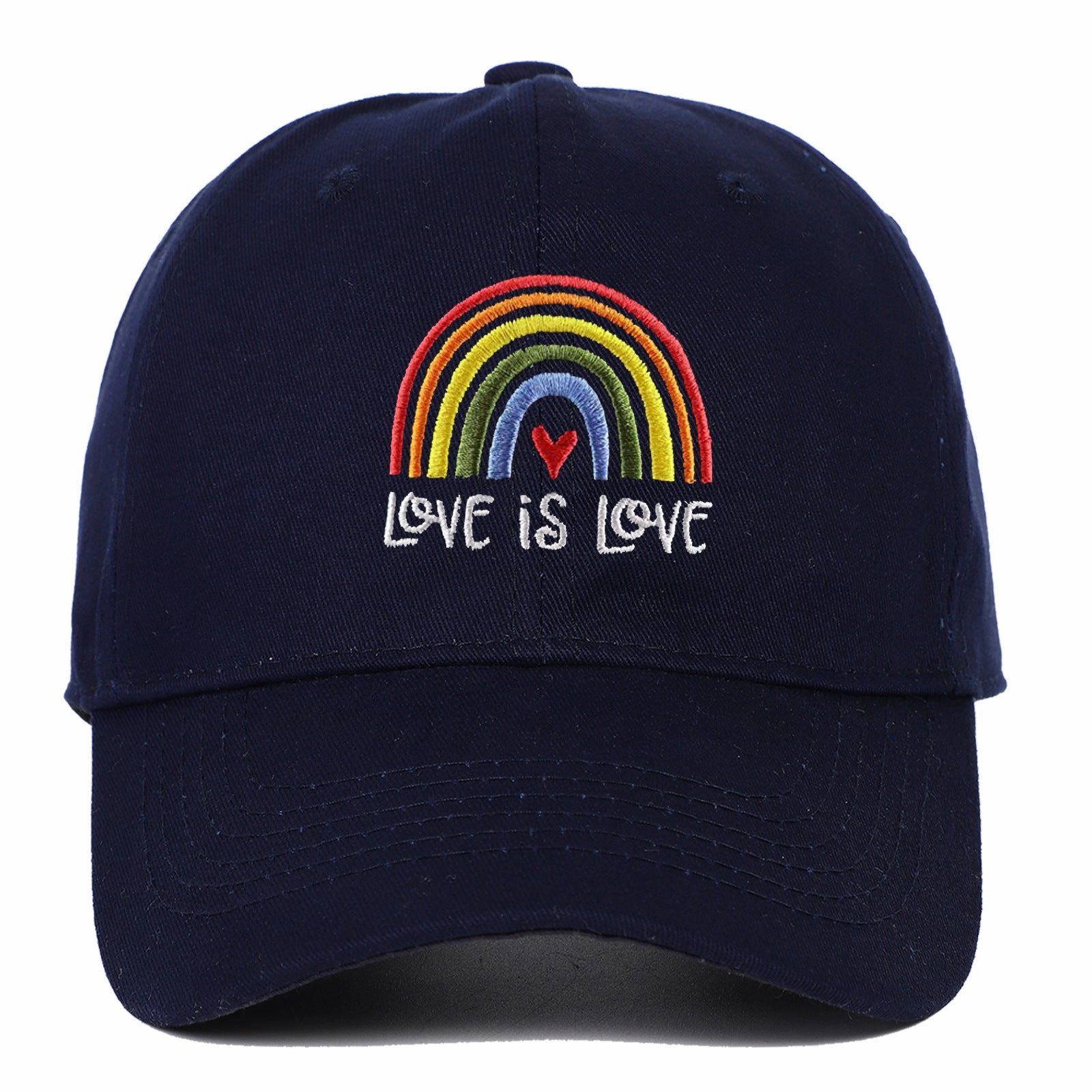 Wholesale Cotton LGBT Rainbow Love Is Love Baseball Cap