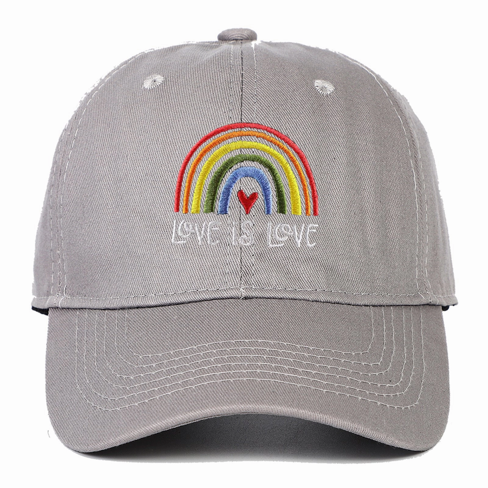 Wholesale Cotton LGBT Rainbow Love Is Love Baseball Cap