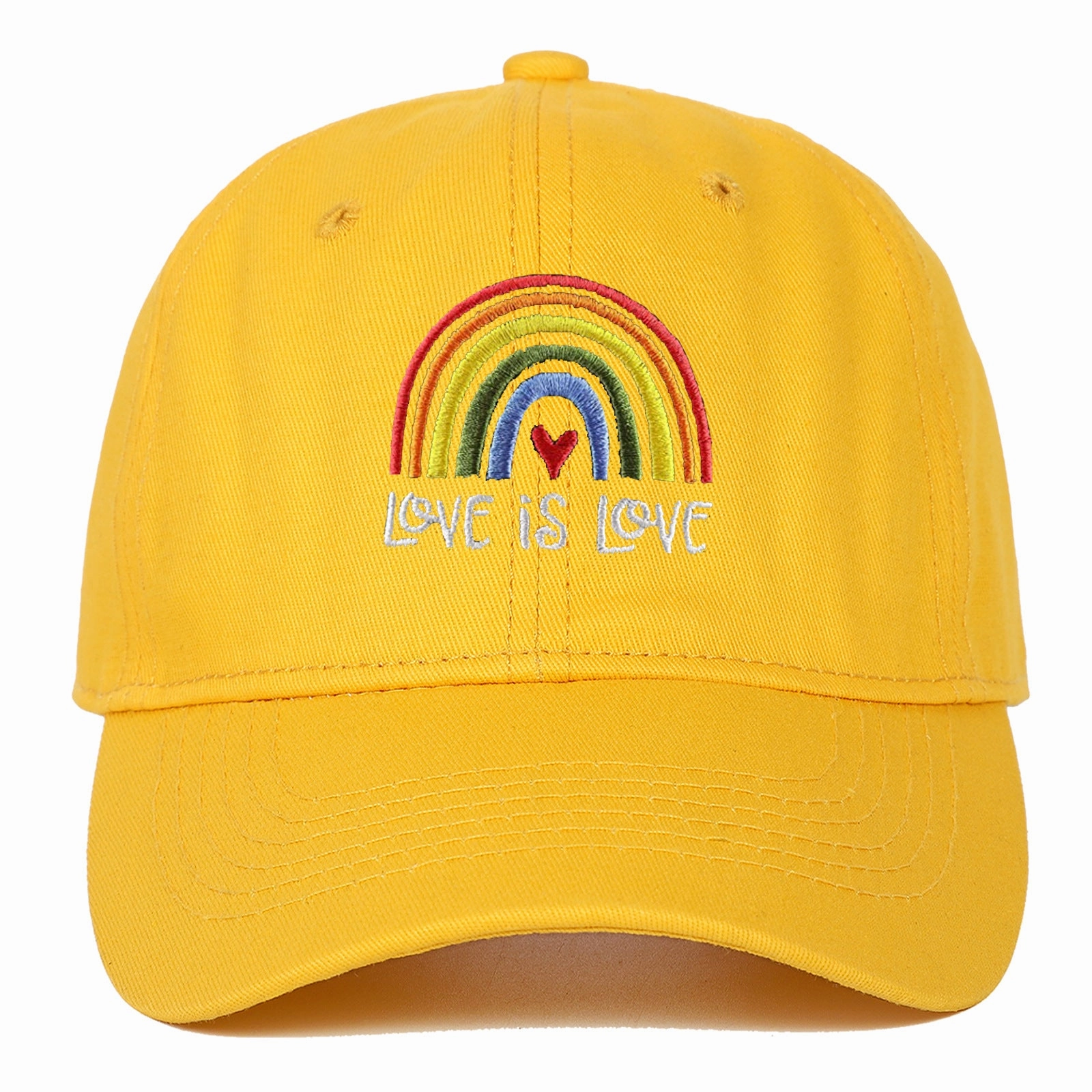 Wholesale Cotton LGBT Rainbow Love Is Love Baseball Cap