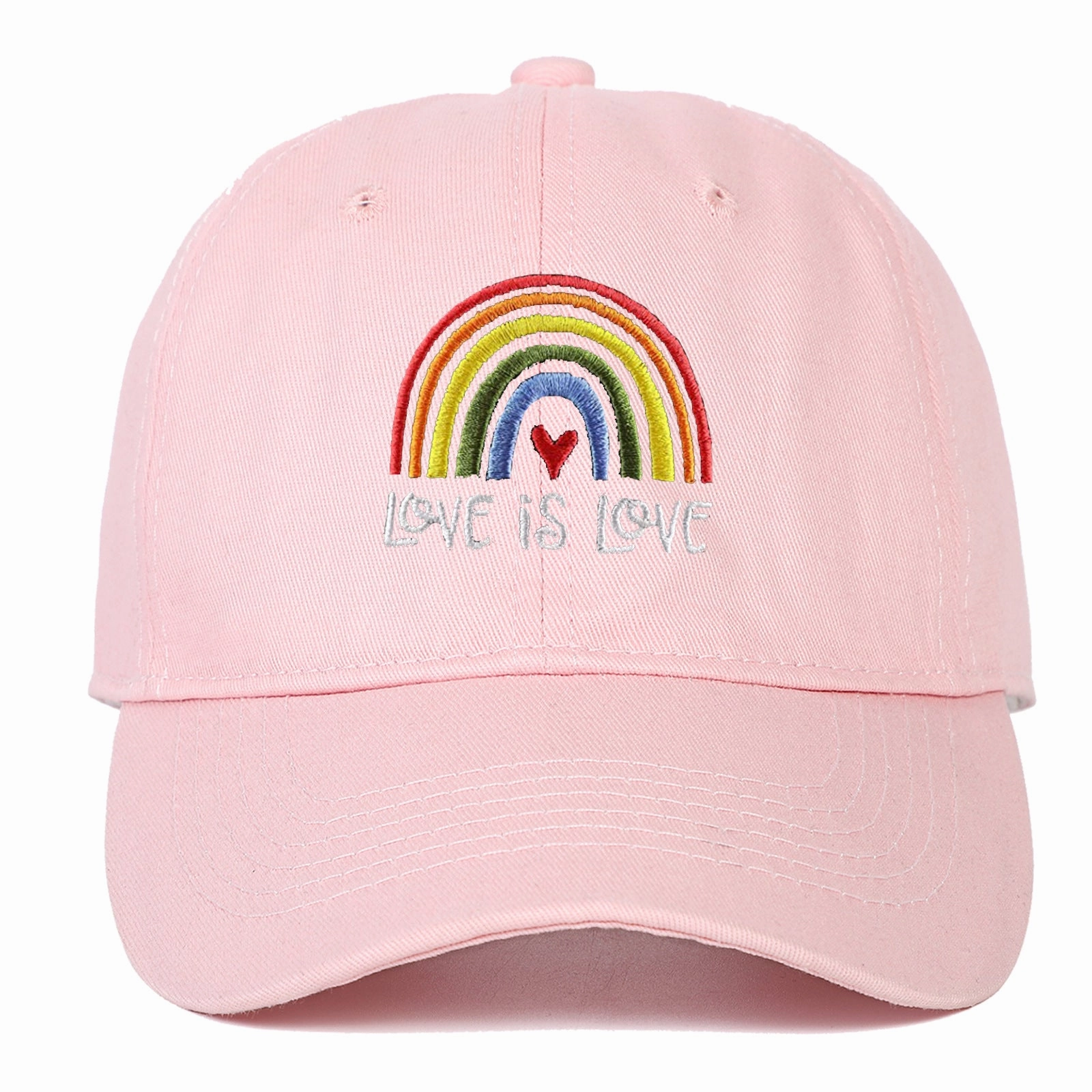 Wholesale Cotton LGBT Rainbow Love Is Love Baseball Cap