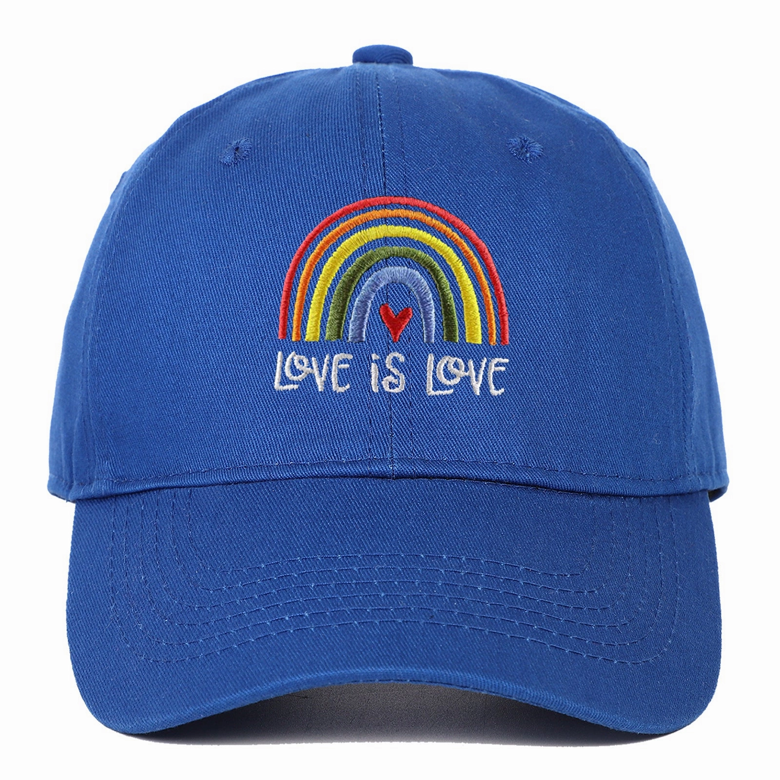 Wholesale Cotton LGBT Rainbow Love Is Love Baseball Cap