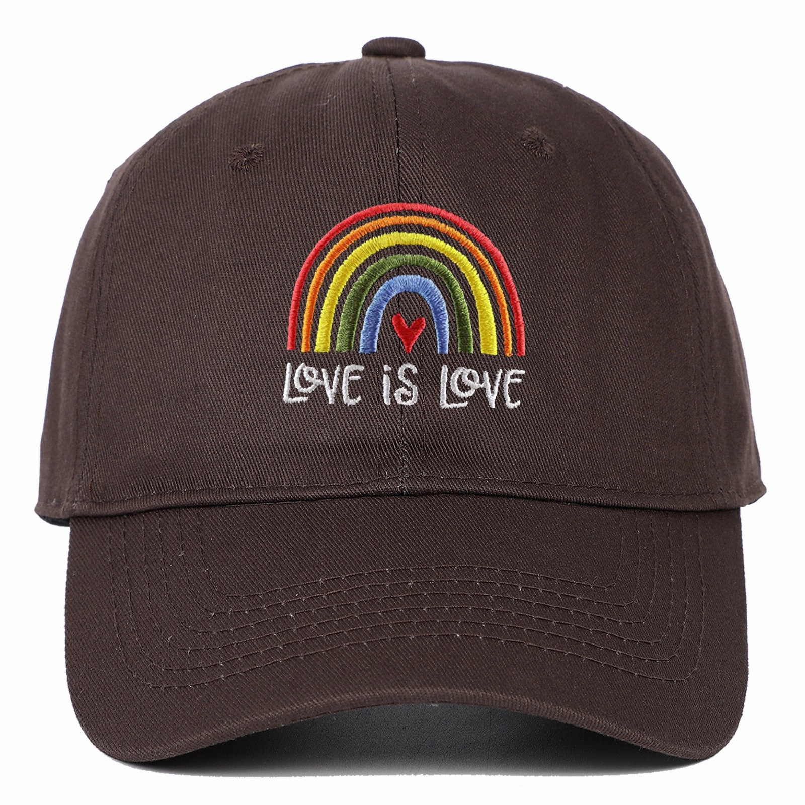 Wholesale Cotton LGBT Rainbow Love Is Love Baseball Cap