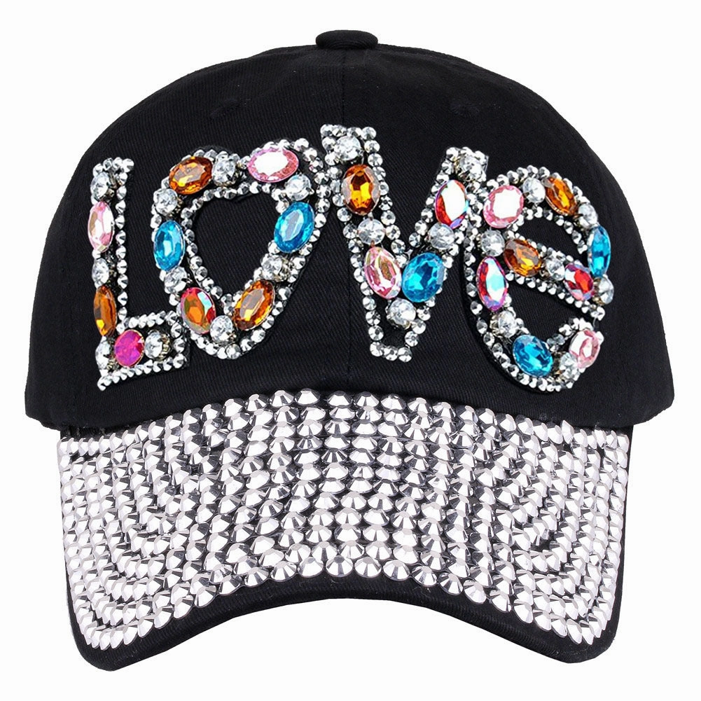 Wholesale Cotton LOVE Letter Dot Diamond Baseball Cap