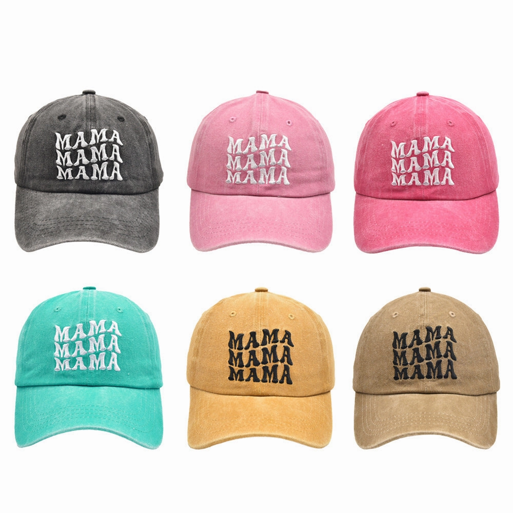Wholesale Cotton Parent-child Three-row Letter MAMA MINI Baseball Cap