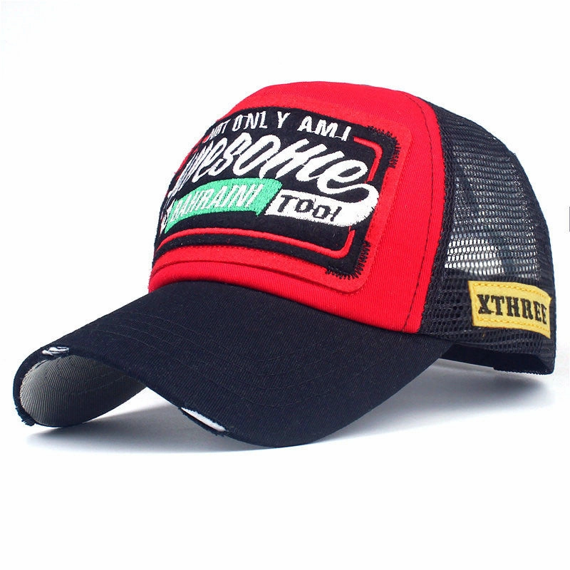 Wholesale Cotton Patch Letter Embroidery Baseball Net Cap
