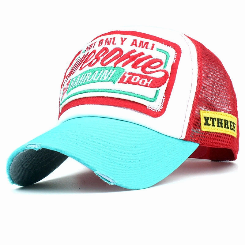 Wholesale Cotton Patch Letter Embroidery Baseball Net Cap