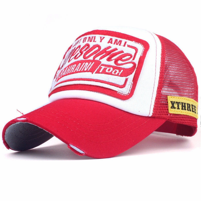 Wholesale Cotton Patch Letter Embroidery Baseball Net Cap