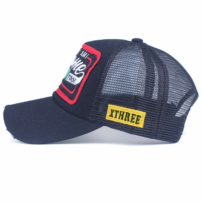 Wholesale Cotton Patch Letter Embroidery Baseball Net Cap